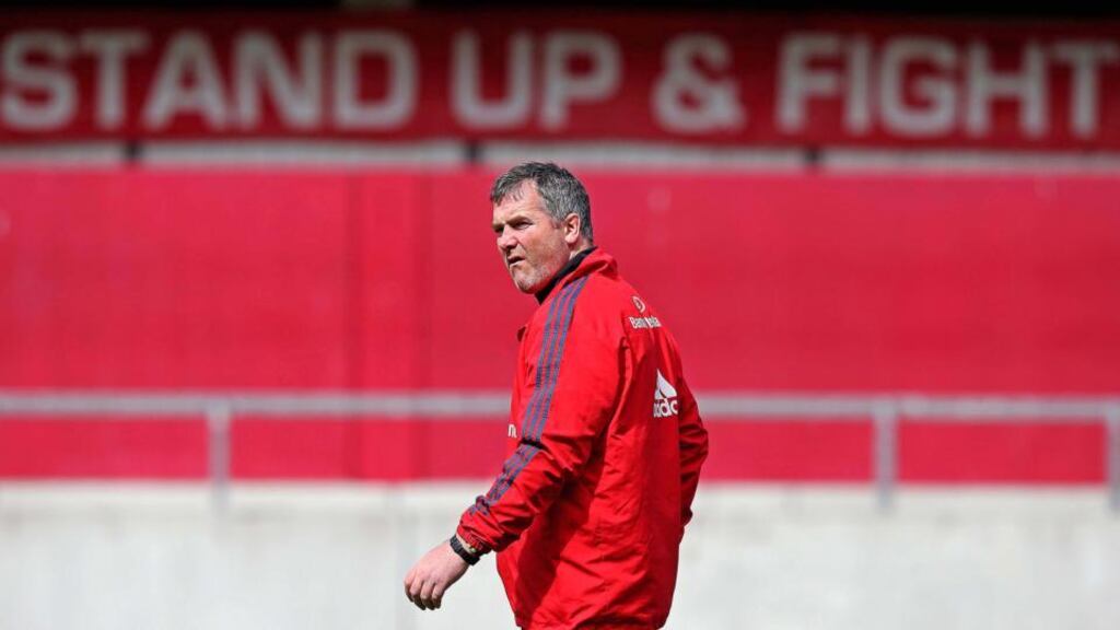 “If we start thinking about different things and getting distracted, getting emotional, then that’s a negative,” said Munster coach Anthony Foley. Photograph: Donall Farmer/Inpho