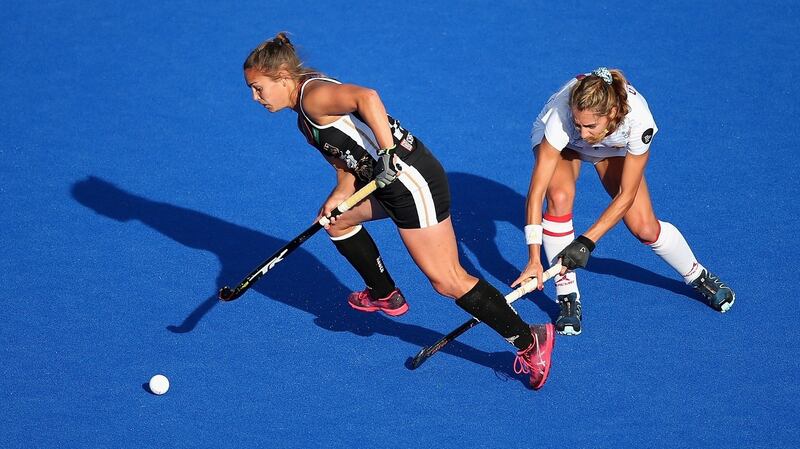 Spain’s Cristina Guinea tackles Germany’s Lena Micheel during their World Cup quarter-final clash. Photograph: Alex Pantling/Getty