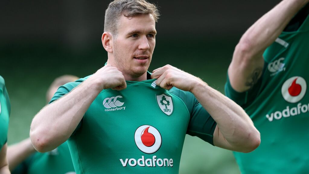 Chris Farrell comes in for the injured Robbie Henshaw. Photograph: Tommy Dickson/Inpho