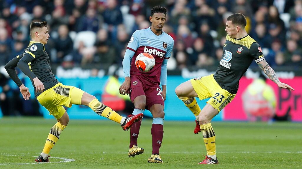 Ireland under-19 international Will Smallbone (left) has signed a new four-year deal with Southampton. Photograph: Ian Kington/AFP via Getty Images