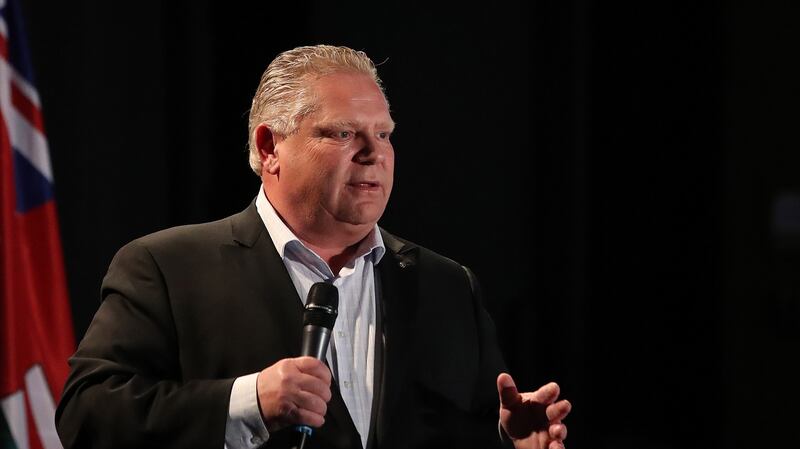 Ontario premier Doug Ford is paying the steepest price politically for Canada’s third wave of the coronavirus. Photograph: Steve Russell/Toronto Star via Getty Images