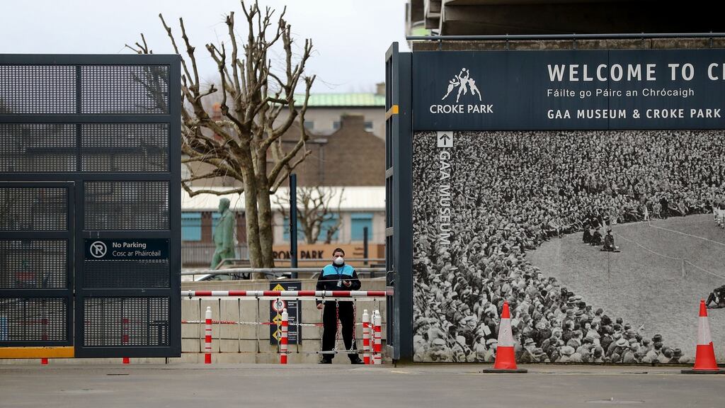 Croke Park was used as a drive-thru coronavirus test centre during the early stages of the pandemic. Photograph: Bryan Keane/Inpho