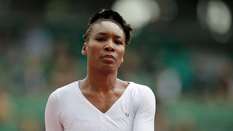 Venus Williams  during her singles match against Anna Schmiedlova in Paris. Photograph: Stephane Mahe/Reuters