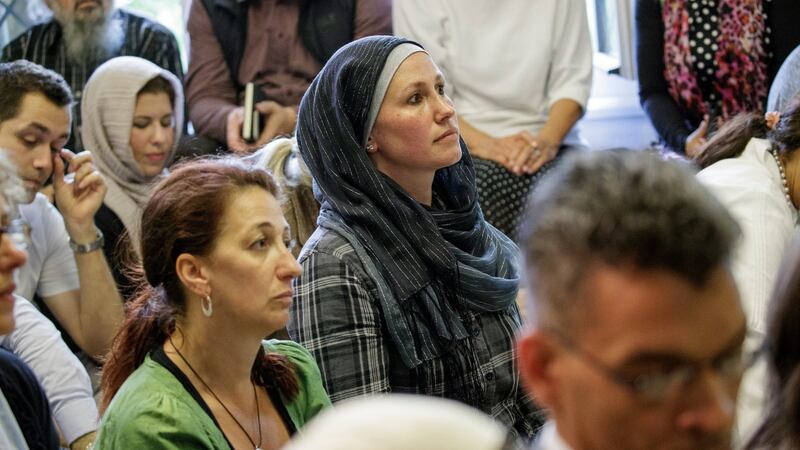 The prayer room of the Ibn-Rushd Goethe Mosque in Berlin on June 16th, 2017. It is open to Sunnis and Shias among others. Photograph: Carsten Koall/EPA