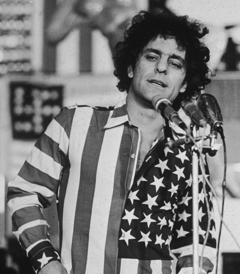 The Trial of the Chicago 7: the real Abbie Hoffman. Photograph: Tyrone Dukes/NYT/Getty