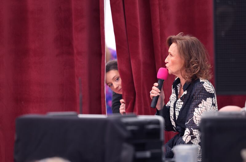 Seats were full 15 minutes before the show started, with latecomers craning their necks to get a view. Photograph: Dara Mac Dónaill