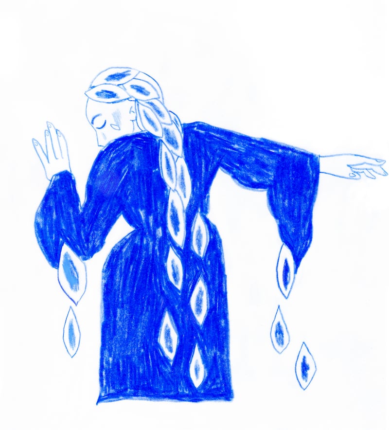 Illustration by Megan Luddy from Ninety-Nine Words for Rain (and One for Sun) by Manchán Magan