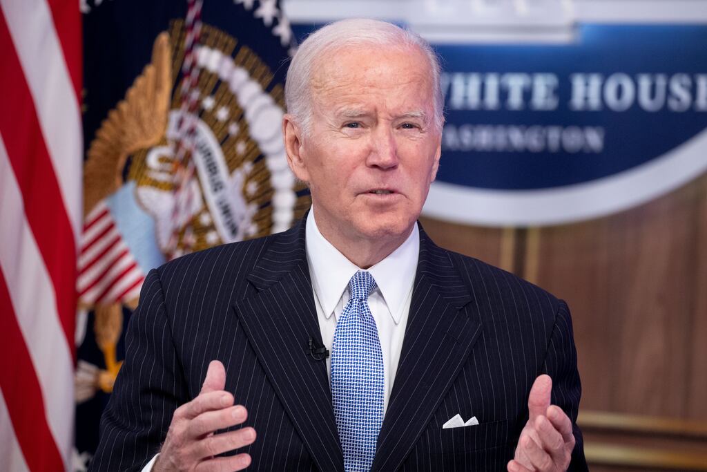 US president Joe Biden: 'Congress should get this bill to my desk well in advance of December 9th so we can avoid disruption'. File photograph: Michael Reynolds/EPA