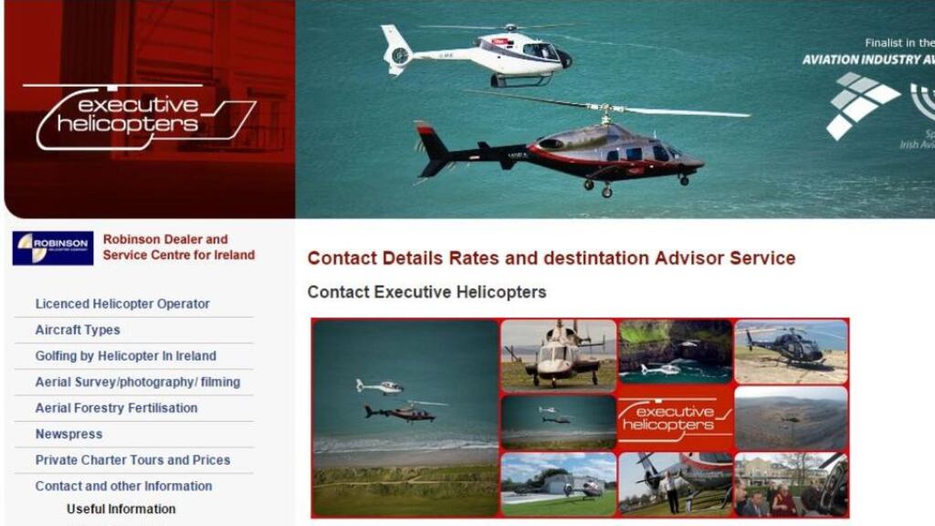 Executive Helicopters had been operating helicopters in the west of Ireland for almost 20 years “without any problems whatsoever”, a spokesman said.