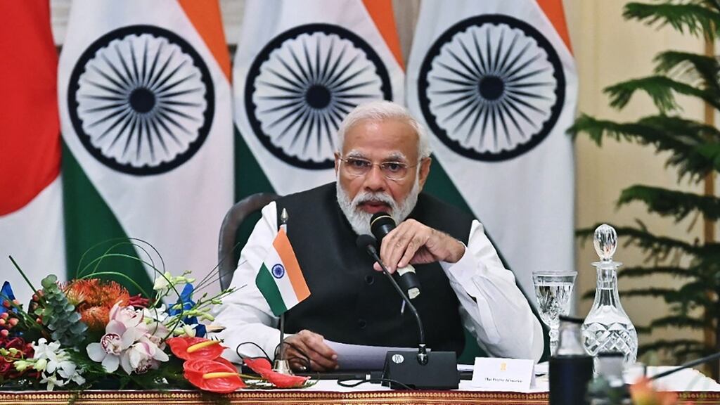 Narendra Modi, the  prime minister of India: New Delhi   has abstained from UN votes condemning Russian aggression. Photograph: PIB/AFP via Getty Images