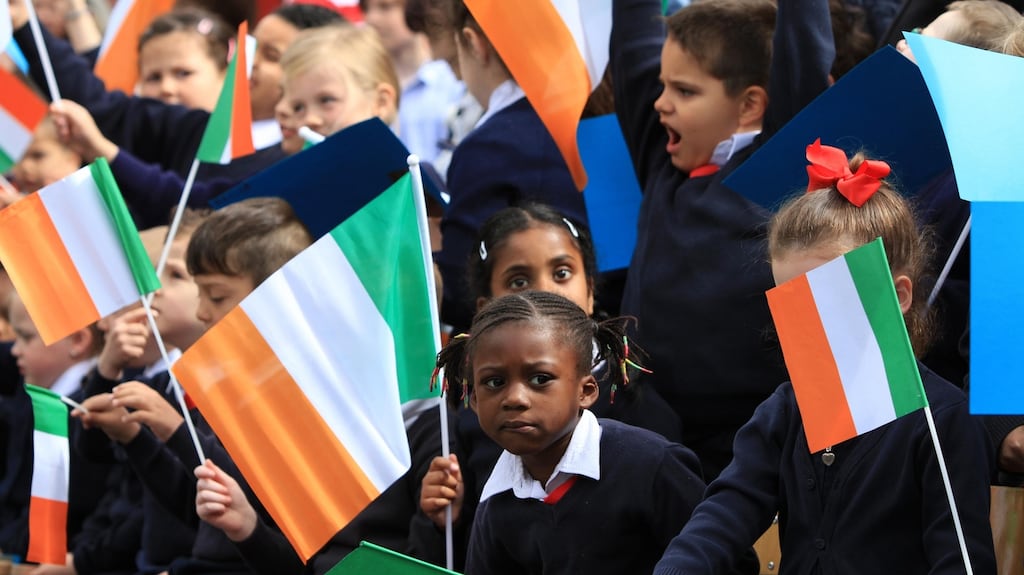 Junior and senior infants at Dublin’s Gardiner Street Primary School. A new survey finds that 73% of junior infants are at aged at least five. Nick Bradshaw