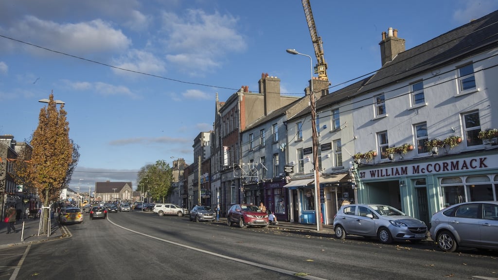 Naas’s Main Street. The town, which has a population of 20,000-plus, retains a village vibe despite its size and range of facilities. Photograph: Brenda Fitzsimons