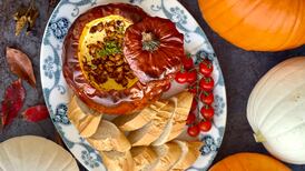 This pumpkin fondue will make a delicious seasonal centrepiece