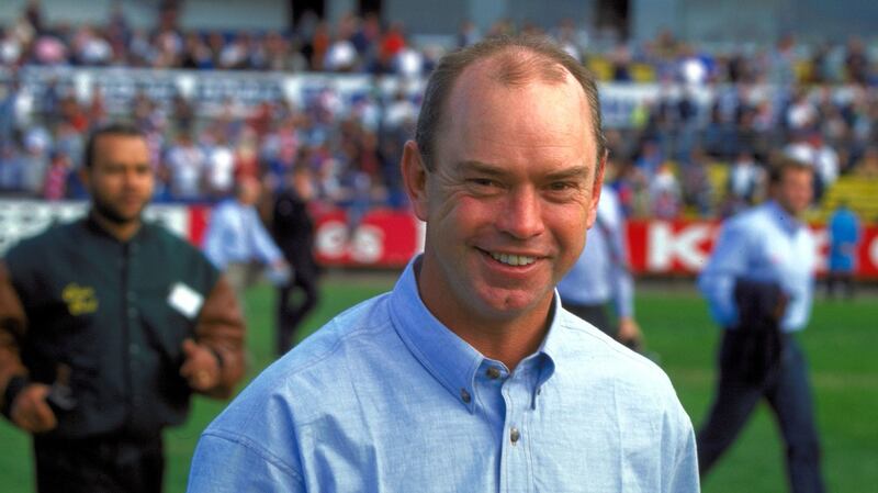 The evolution of tactics in the game were  pioneered by Fremantle Dockers coach Gerard Neesham 20 years ago, encouraging the retention of possession and  pressing the player in possession rather than committing to the tackle. Photograph: Allsport Australia/ALLSPORT