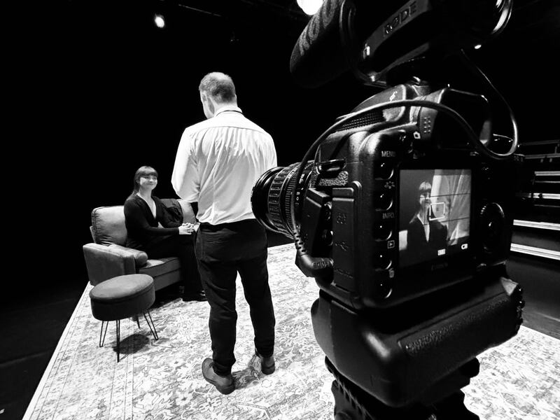 Dublin Fringe Festival 2025: Vicky Allen and Patrick McBrearty in Good With Faces, by Oisín Kearney