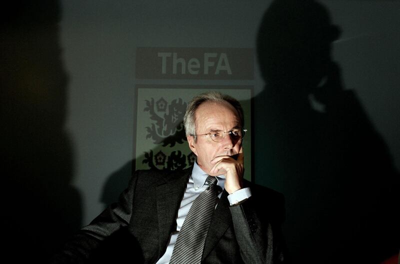 England manager Sven-Goran Eriksson in January 2006. Photograph: Andrew Parsons/PA Wire