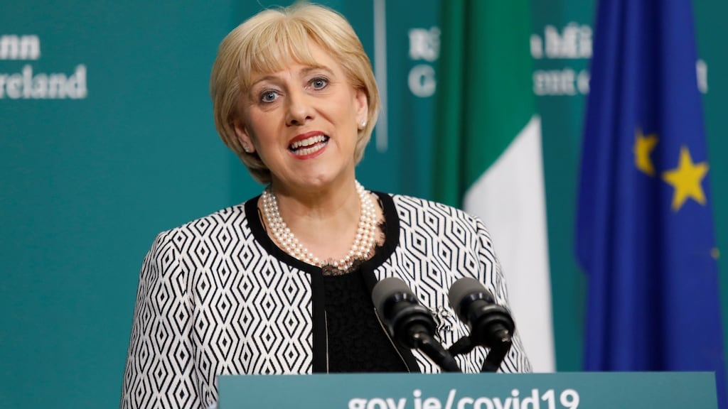 Minister for Business, Enterprise and Innovation, Heather Humphreys at the Government Press Centre. Photograph: Leon Farrell/Photocall Ireland/PA Wire