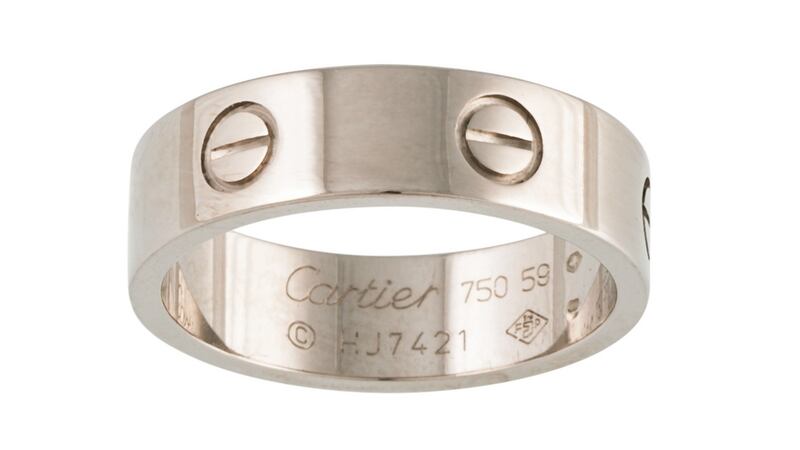 Lot 190, Cartier 18ct white gold band ring, O’Reilly’s (€750-€950)