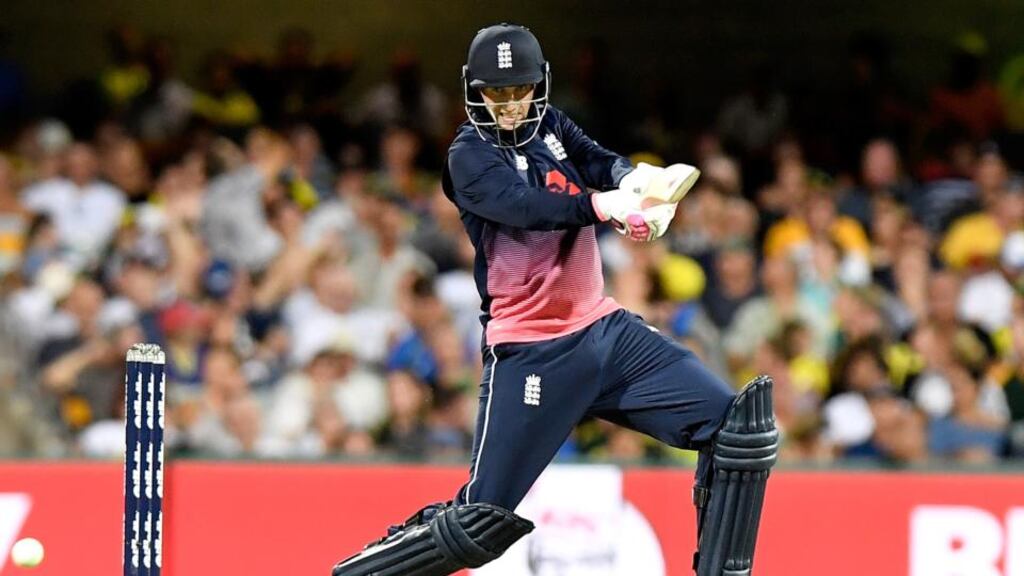 Joe Root of England plays a shot during game two of the One Day International series between Australia and England at The Gabba in Brisbane, Australia. Photo: Bradley Kanaris/Getty Images