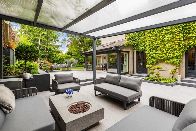 Outside livingroom with awning