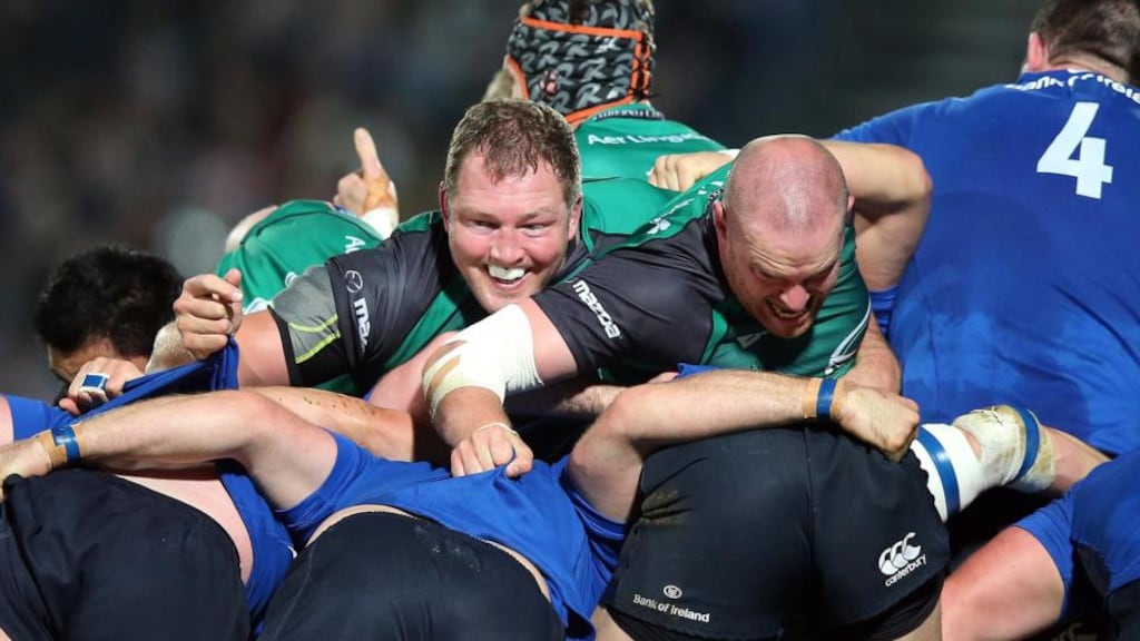 Connacht put enormous pressure on the Leinster scrum. Photograph: Dan Sheridan/Inpho