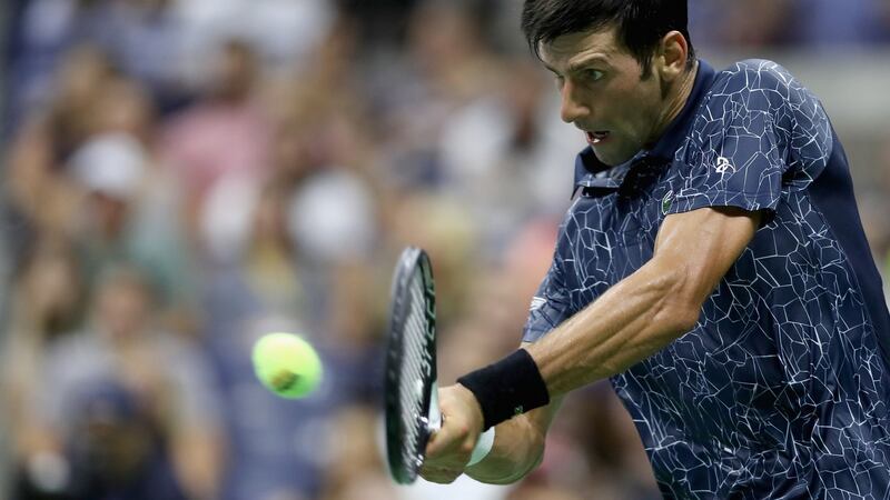 Novak Djokovic is through to the third round at Flushing Meadows after a four set win over Tennys Sandgren. Photograph: Matthew Stockman/Getty