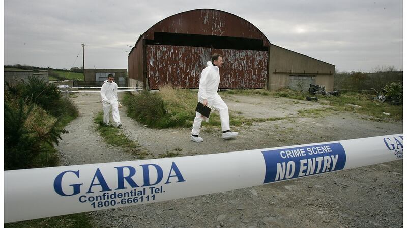 The  outbuildings of a farm near Oram and Tullycoora on the border with Northern Ireland  where Paul Quinn was beaten to death.