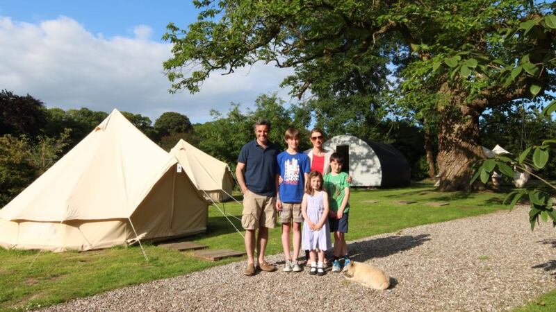 Justin and Jenny Greene of Ballyvolane House, with their children Toby, Jamie and Fleur