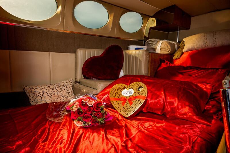 Inside a Love Cloud Vegas Cessna 414, where clients get down to business. Photograph: Roger Kisby/The New York Times
