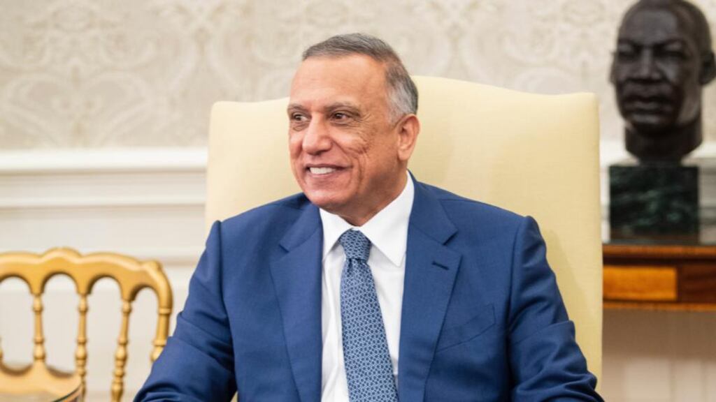 Iraq’s prime minister Mustafa al-Kadhimi has hosted talks five times between Saudi and Iranian officials in Baghdad to try secure a resumption of relations. Photograph: Tom Brenner/Pool/EPA