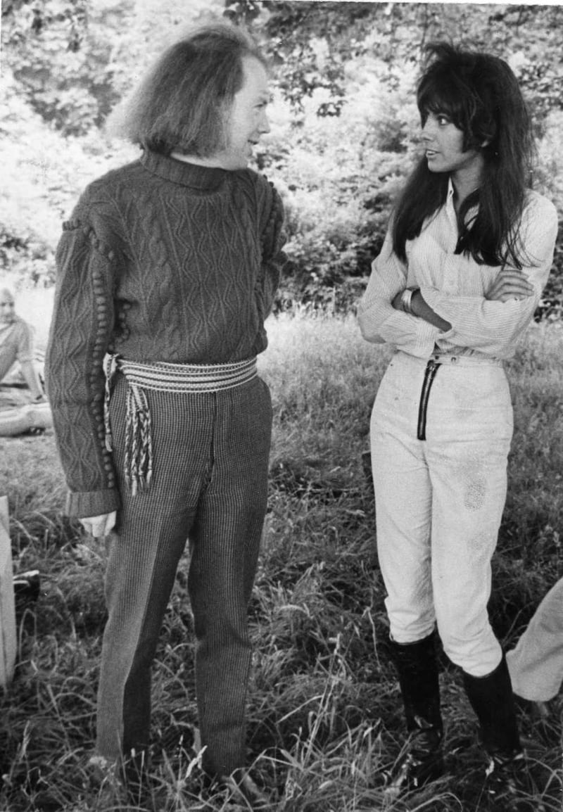 Garech Browne and Lady Cowley at Castletown House, Celbridge, Co Kildare, in 1968, where An Taisce organised a tour and a day of Irish music. Photograph: Tommy Collins