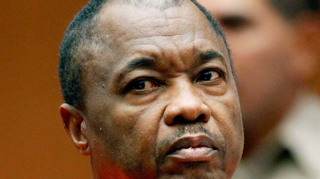 Lonnie Franklin Jr appears for an arraignment on multiple charges as the alleged ‘Grim Sleeper’ killer in Los Angeles Superior Court. Jurors have recommended the death penalty for Franklin. File photograph: Nick Ut/AP Photo