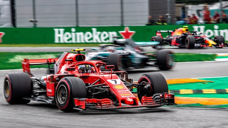 Kimi Raikkonen had to settle for second place at Monza. Photograph: Srdjan Suki/EPA
