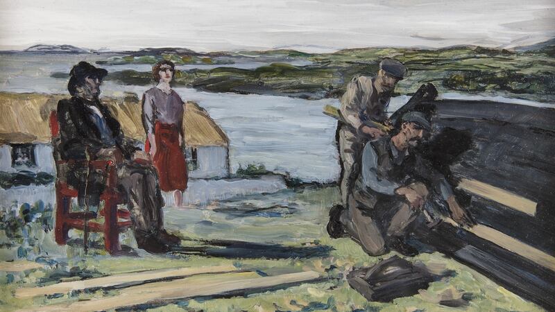 The Boat Builder by Jack B Yeats, is a 1923 oil-on-board