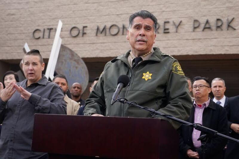 Los Angeles county sheriff Robert Luna said seven of the wounded people remained in the hospital. Photograph: AP