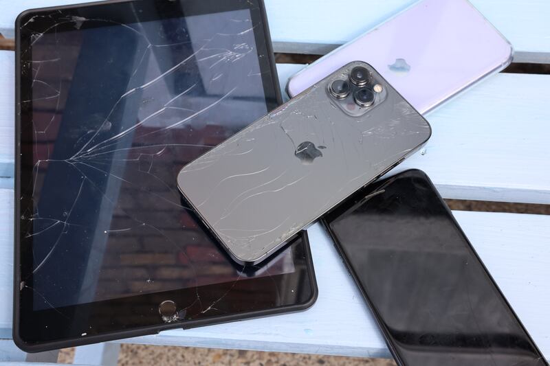 Conor Pope's broken technology. Photograph: Dara Mac Dónaill