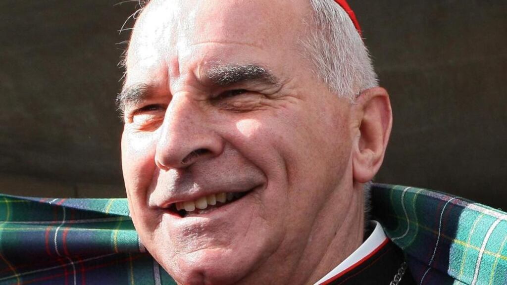 Cardinal Keith O’Brien: it emerged in August that he had blocked efforts to carry out an examination of records held from 1952 onwards of abuse and allegations of abuse. Photograph: David Cheskin/PA