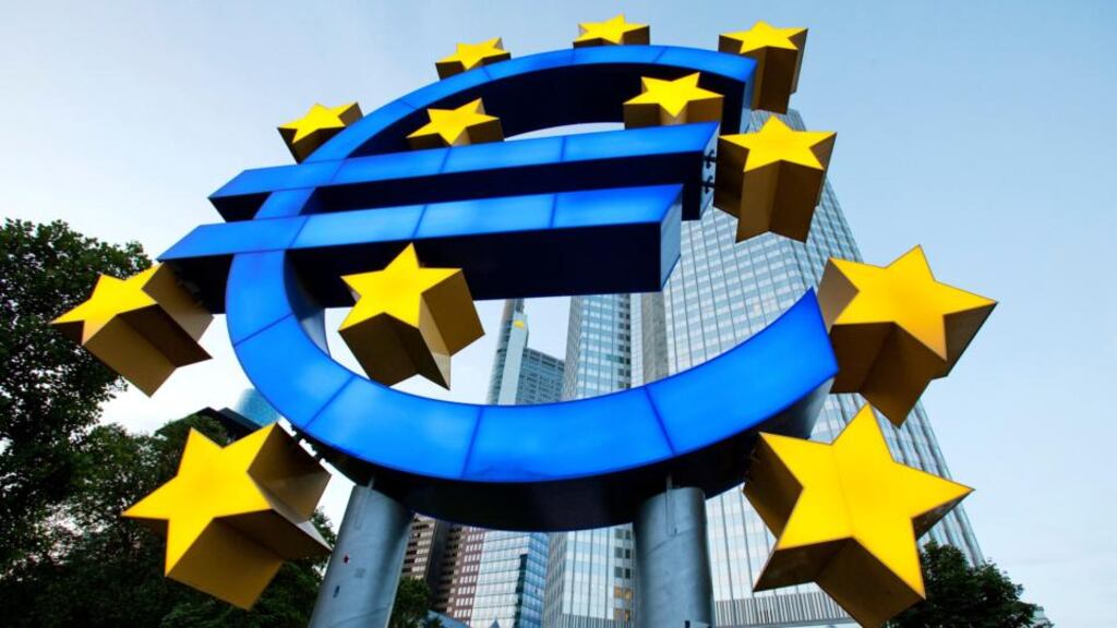 The European Central Bank headquarters in Frankfurt. Photographer: Hannelore Foerster/Bloomberg News