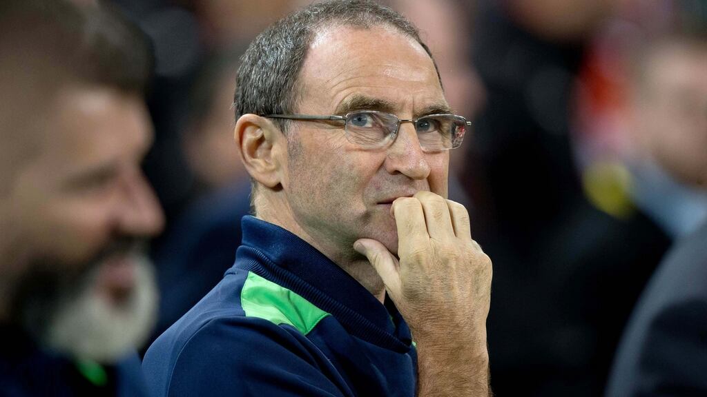 Republic of Ireland manager Martin O’Neill on the sidelines during the friendly international against switzerland. Photograph: Morgan Treacy/Inpho