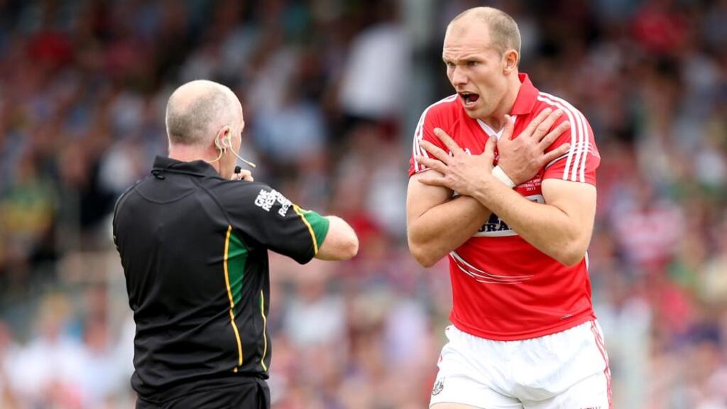 Cork’s Alan O’Connor (right) has announced his retirement. Photograph: James Crombie/Inpho