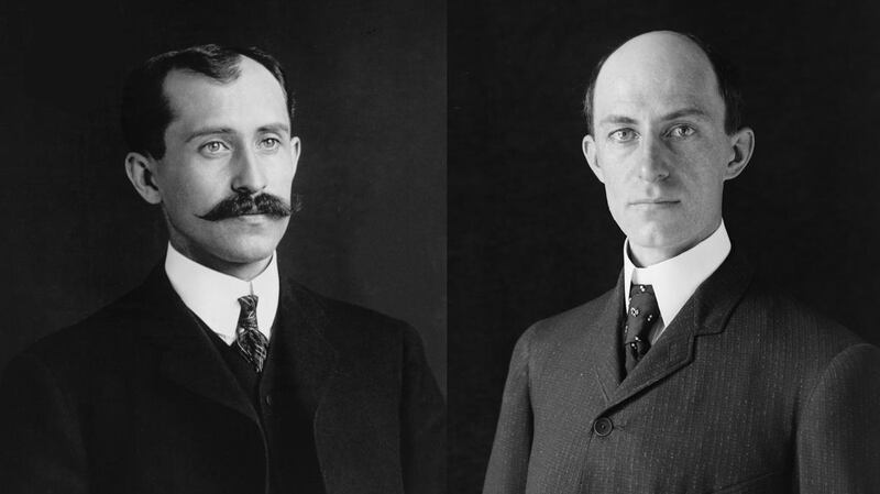 From left, Orville and Wilbur Wright, in 1905 when they were 34 and 38 years old. Photograph: Library of Congress