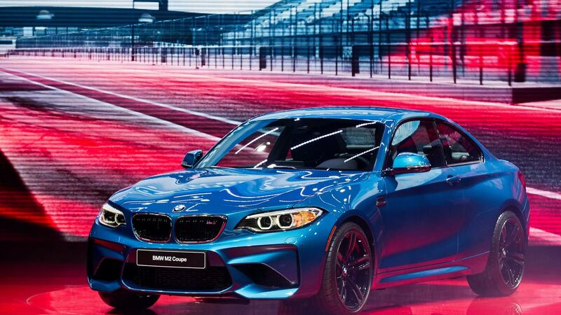 The new BMW M2 sports coupe is unveiled at the North American International Auto Show in Detroit. Photograph: Tony Ding/AP Photo