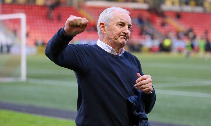 Galway manager John Caulfield after the game against Derry. Photograph: Lorcan Doherty/Inpho