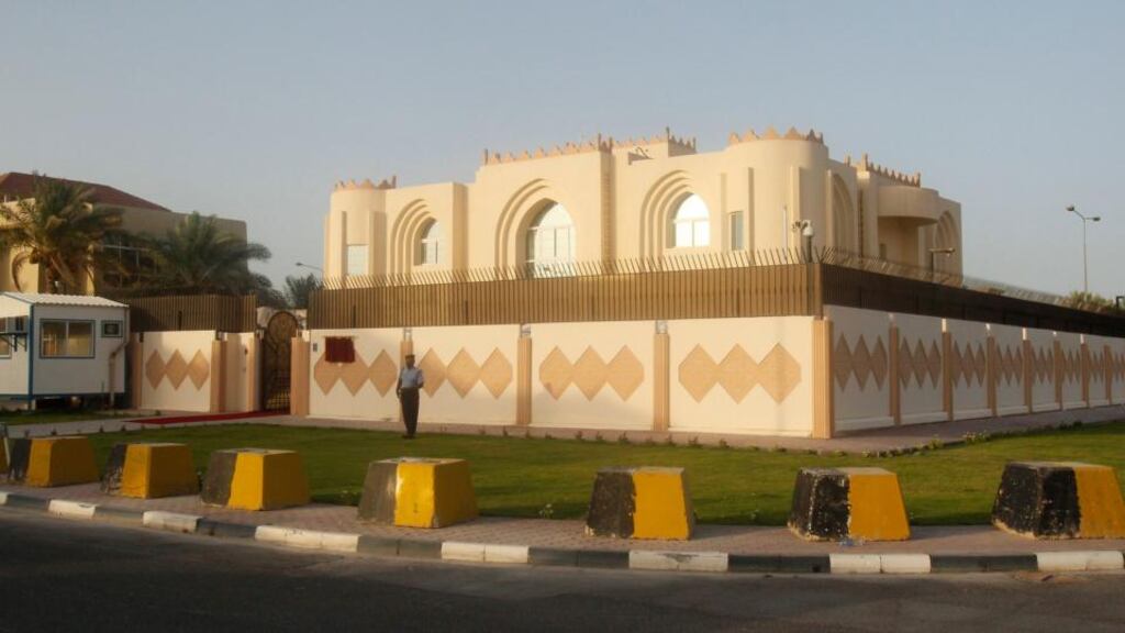 The Political Bureau for Afghan Taliban in Doha, Qatar. Photograph: Mohammed Dabbous/Reuters
