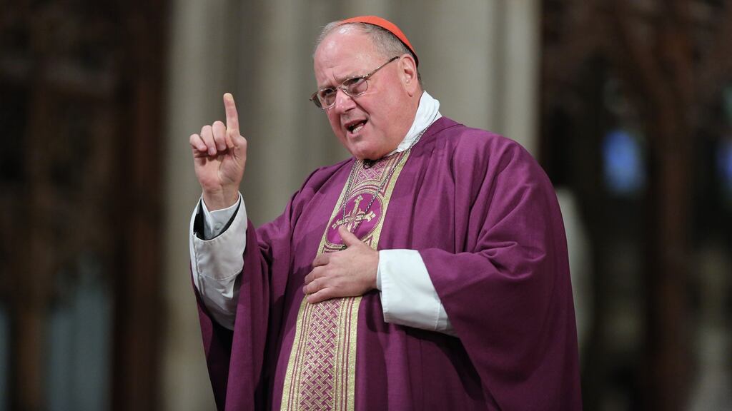 Cardinal Timothy Dolan, Archbishop of New York: New York State has millions of baptised Catholics, but the faithful are accustomed to tuning out messages from their bishops. Photograph: John Moore/Getty