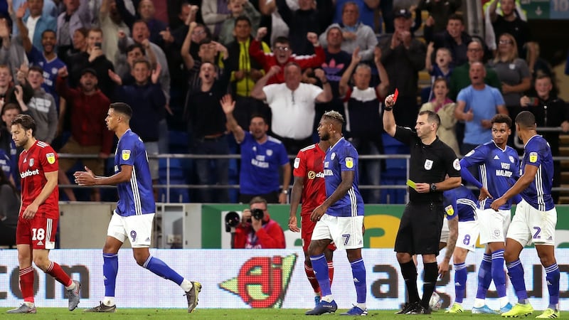 Harry Arter sent off on Cardiff return but Fulham hold on for draw