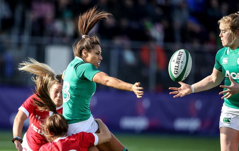 Ireland's Sene Naoupu playing against Wales in 2020. Photograph: Dan Sheridan/Inpho