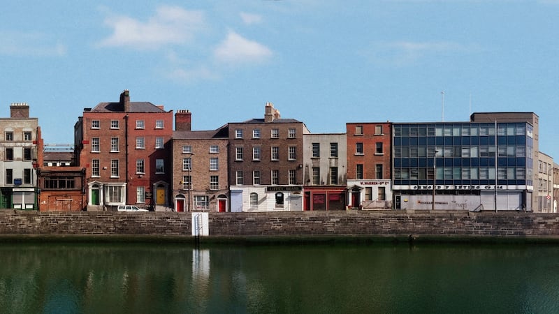 Detail from Dublin’s north quays photographed by David Jazay, from his series Dublin Before the Tiger