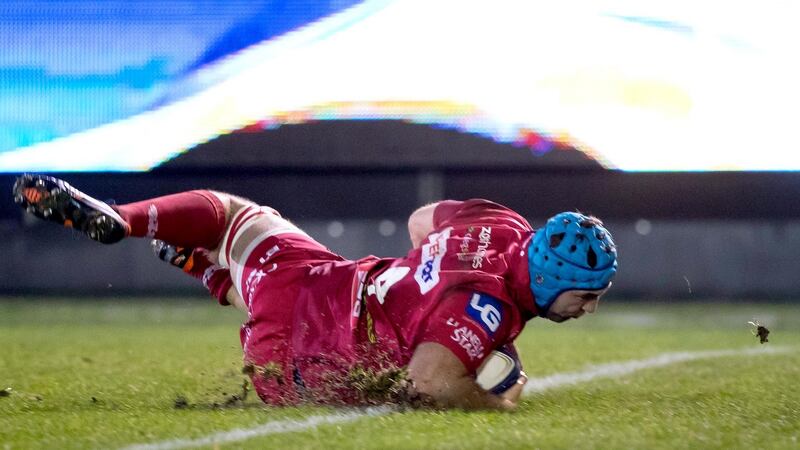 Tadhg Beirne scores a try against Bath in January. Photograph: Morgan Treacy/Inpho