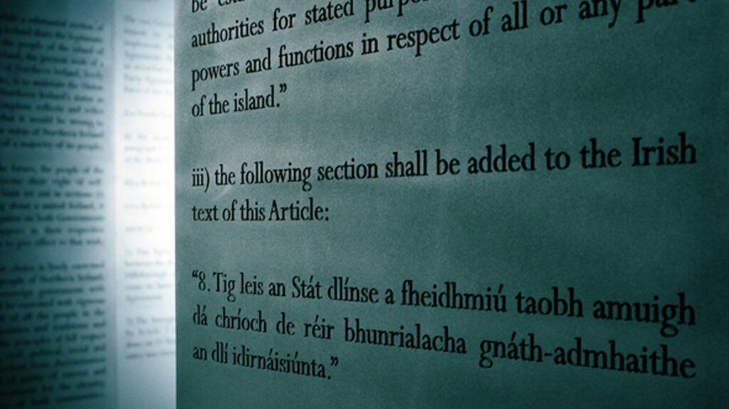 Honours the living: part of The Agreement, by Shane Cullen